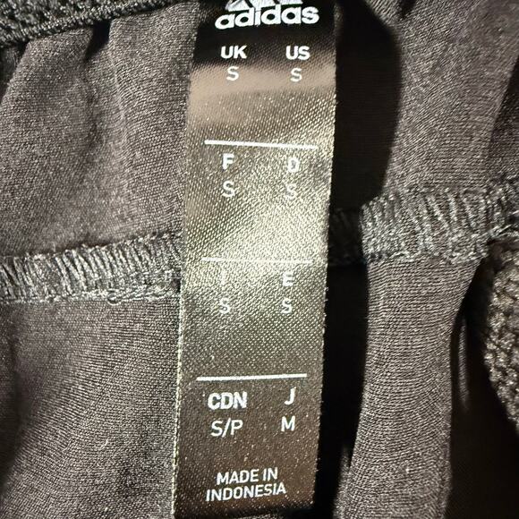 Adidas Men’s Small Black Athletic Shorts Zip Pockets Elastic Waist 8.5” Inseam - Picture 5 of 10